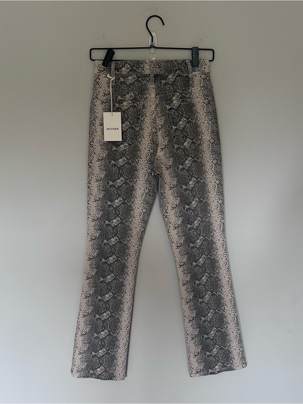 Mother Snake-Print Straight Jeans - Picture 6 of 7